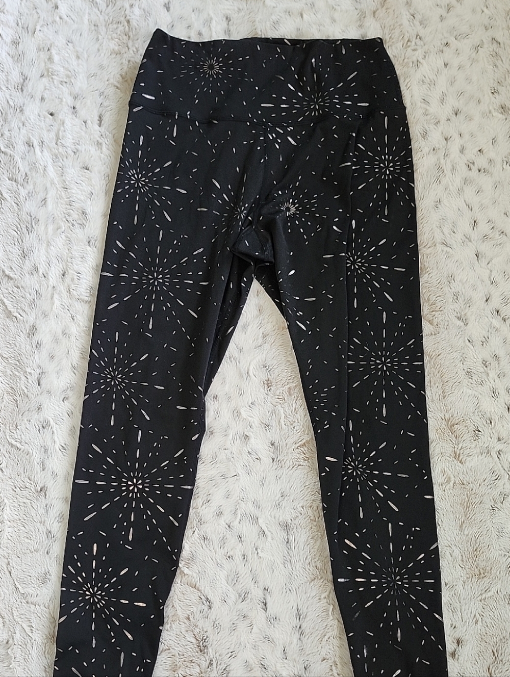 Glyder Fireworks Leggings Black Silver NEW